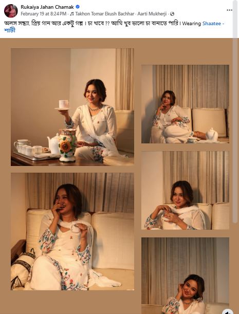 অলস সন্ধ্যায় সুতির সাজে স্নিগ্ধ চমক