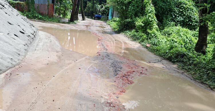 ট্রাক চলাচলে বেহাল সড়কে চলে না অ্যাম্বুলেন্স