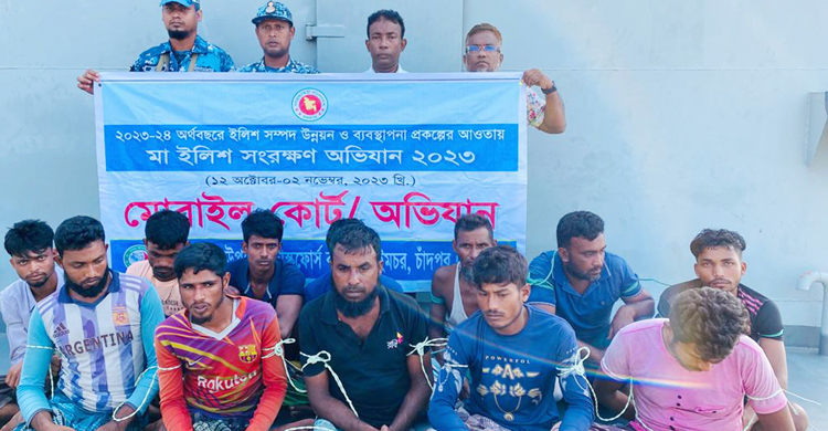 চাঁদপুরে মা ইলিশ ধরায় ২৯ জেলের কারাদণ্ড