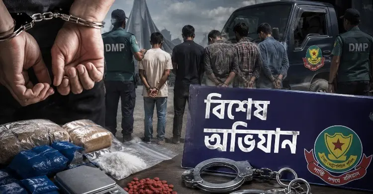 ডিএমপির বিশেষ অভিযানে চাঁদাবাজ, মাদক কারবারিসহ ৮২ জন গ্রেফতার