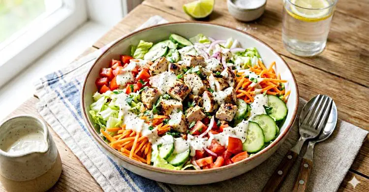 দুপুরের ডায়েট মেনুতে রাখুন চিকেন সালাদ