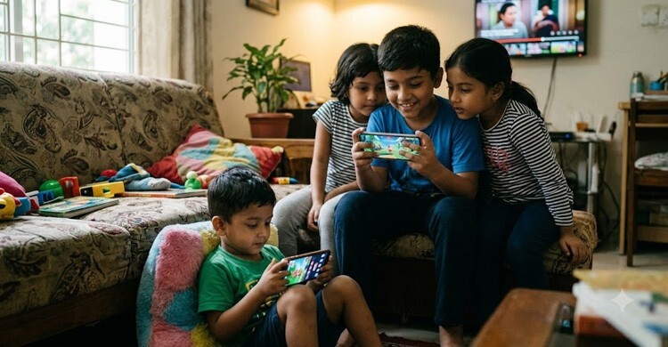 স্ক্রিনে ডুবে যাচ্ছে শিশুর মানসিক বিকাশ