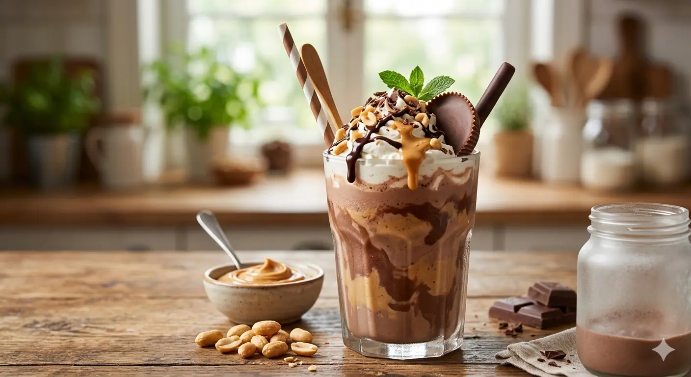 চকোলেট-পিনাট বাটার শেক