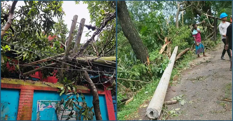 কুমিল্লায় ঝড়ে বিদ্যুৎ সংযোগ বিচ্ছিন্ন, অন্ধকারে ২৭ হাজার গ্রাহক