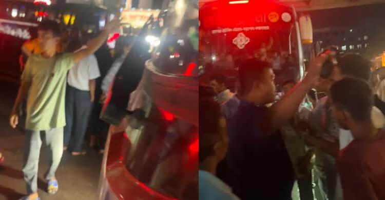 বিভাগ দাবিতে আন্দোলন: ফেরার পথে নোয়াখালীর বাস আটকে দিলো কুমিল্লার