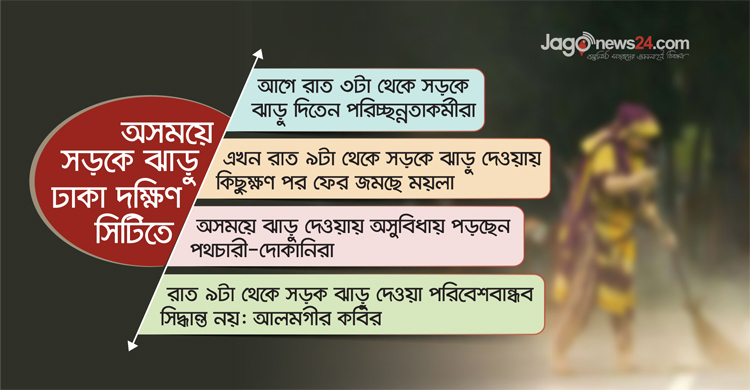 অসময়ে সড়কে ঝাড়ু, ধুলাদূষণে অতিষ্ঠ ঢাকা দক্ষিণের নাগরিকরা