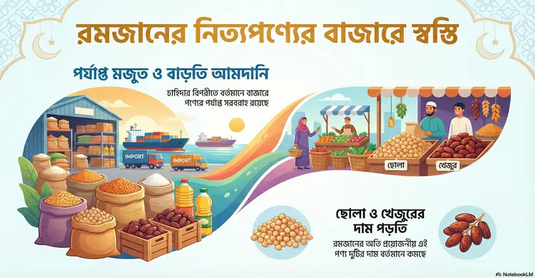 রোজার আগে ভোগ্যপণ্যের বাজারে স্বস্তির হাওয়া