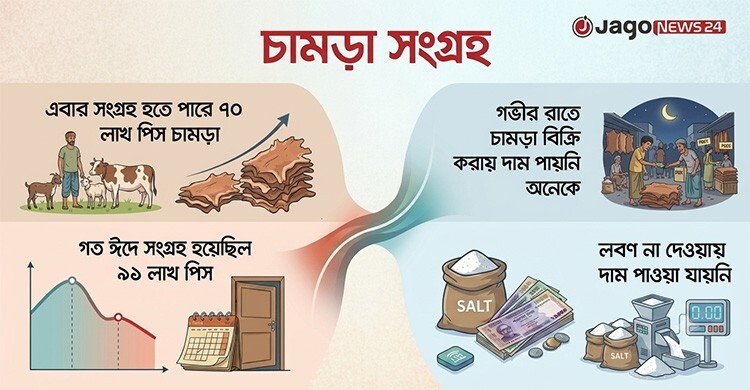 ৯৩ লাখ পশু কোরবানি, চামড়া সংগ্রহ নামতে পারে ৭০ লাখে