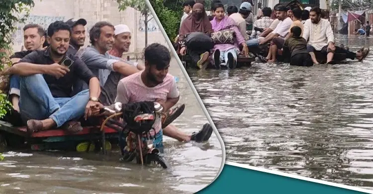 যন্ত্রণার আরেক নাম নিউমার্কেটের রাস্তা: ১০ ঘণ্টায়ও নামেনি পানি