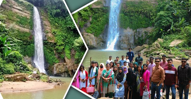 মোহনীয় আবেশ ছড়ালো মাধবকুণ্ড জলপ্রপাত