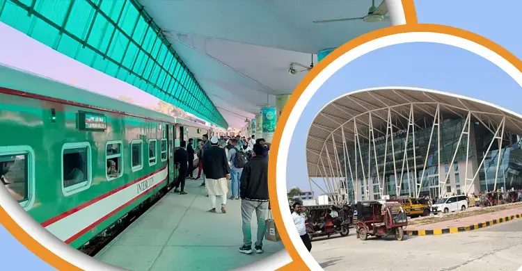 কক্সবাজার রুটের ট্রেন ও কক্সবাজার স্টেশন/ফাইল ছবি