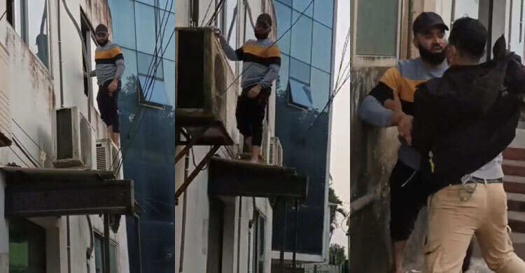 দেওয়াল টপকে পালানোর চেষ্টা, পুলিশের সঙ্গে আসামির ধস্তাধস্তি