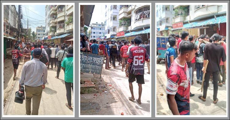 চবি শিক্ষার্থীদের সঙ্গে স্থানীয়দের ফের সংঘর্ষ চলছে