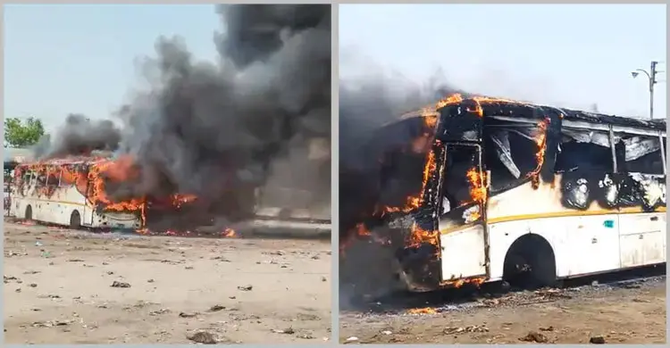 3 buses catch fire at Cumilla terminal