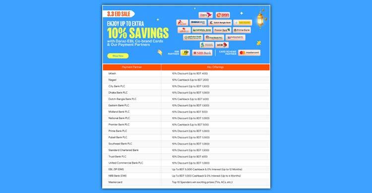 দারাজে কেনাকাটায় ‘লাস্ট মোমেন্ট সেভিংস’ অফার