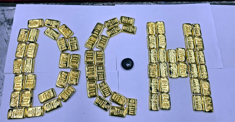 শাহজালালে পরিত্যক্ত অবস্থায় ৮ কেজি সোনার বার উদ্ধার