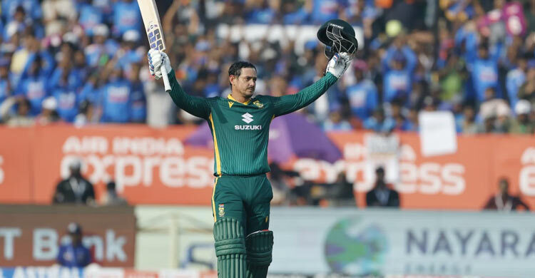 ডি ককের ঝোড়ো সেঞ্চুরির পরও ২৭০ রানে অলআউট প্রোটিয়ারা