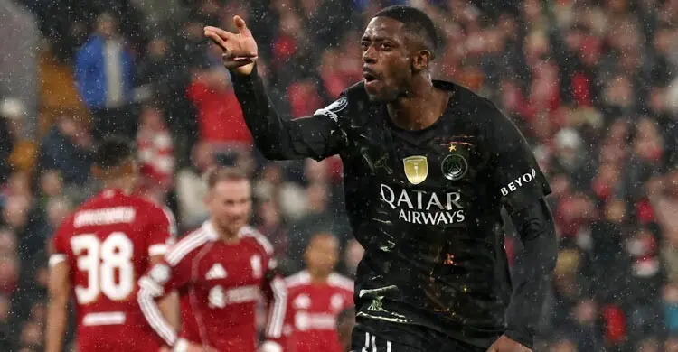 লিভারপুলের স্বপ্নভঙ্গ, দেম্বেলের জোড়া গোলে সেমিতে পিএসজি