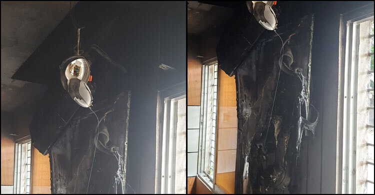 সৈয়দপুর উপজেলা চেয়ারম্যানের কার্যালয়ে আগুন