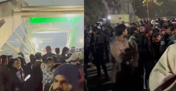 খালেদা জিয়ার কবর জিয়ারত করতে জিয়া উদ্যানের বাইরে নেতাকর্মীদের ভিড়