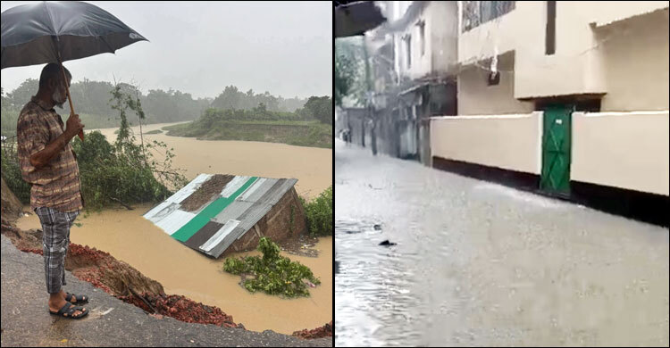 ফেনীতে মৌসুমের সর্বোচ্চ বৃষ্টিপাত, জলাবদ্ধতা-ভাঙন