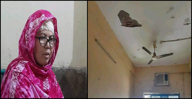 হাসপাতালের পলেস্তারা খসে রোগীর স্বজন আহত