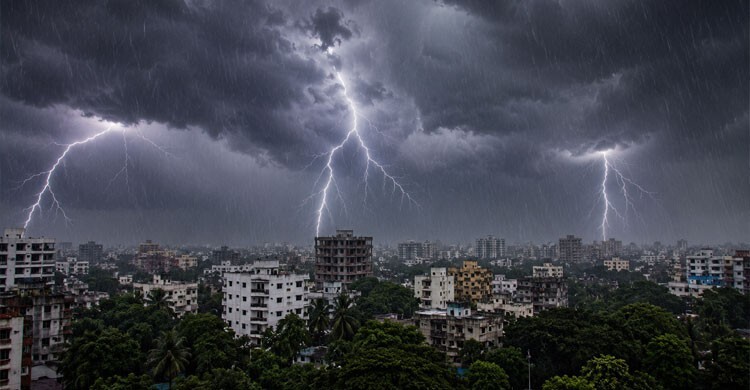 ঢাকায় দুপুর ১টার মধ্যে বজ্রসহ বৃষ্টি হতে পারে