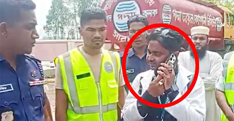 সাংবাদিক পরিচয়ে পাম্পে বিশৃঙ্খলার অভিযোগ, যুবককে জরিমানা