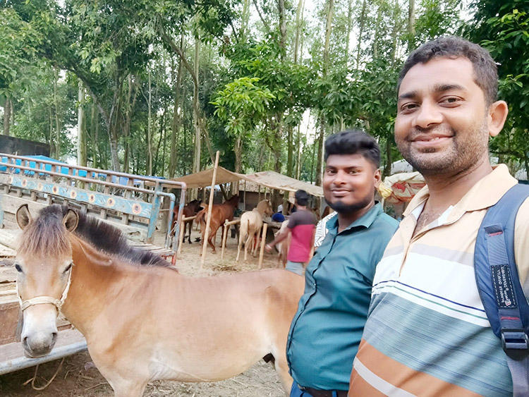 মহিষ-ঘোড়ায় জমে উঠেছে ‘ঢেমঢেমিয়া ‌কালি মেলা’