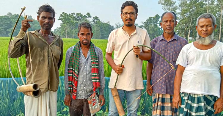 ইঁদুর নিধনে কার্যকর ‘বাঁশের চোঙার ফাঁদ’