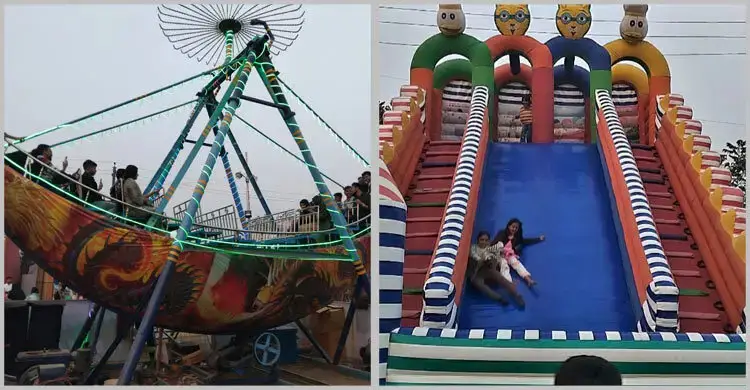 বাণিজ্য মেলার মিনি পার্কে শিশুদের উচ্ছ্বাস