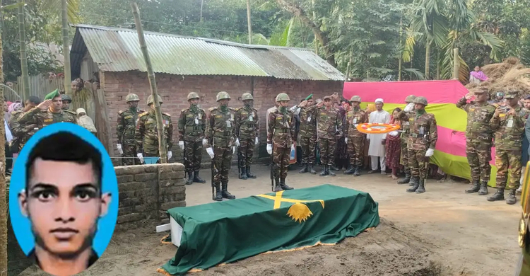 নিজ গ্রামে চিরনিন্দ্রায় শান্তিরক্ষী মিশনে নিহত গাইবান্ধার সবুজ