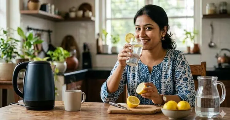 গরম পানি নয়, লেবু খাবেন স্বাভাবিক পানিতে