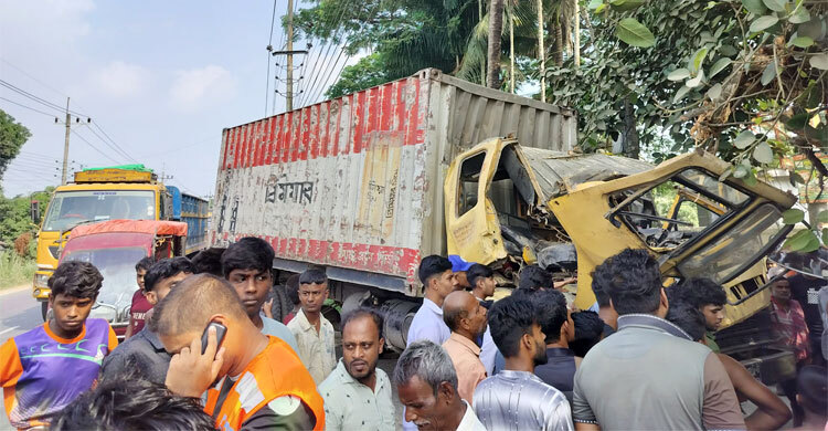 নিয়ন্ত্রণ হারিয়ে গাছে ধাক্কা, কাভার্ডভ্যানচালক নিহত