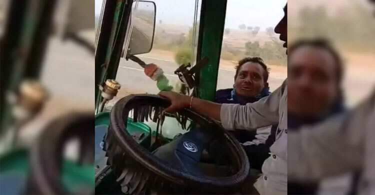 চাঁদাবাজকে ৫ কিলোমিটার ঝুলিয়ে নিয়ে গেলেন ট্রাকচালক