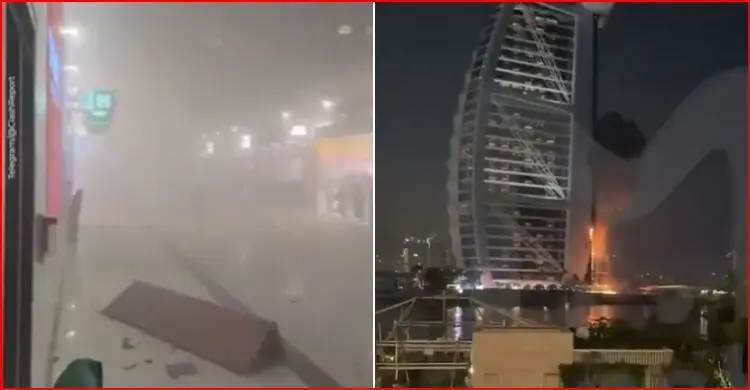 দুবাইয়ের বিমানবন্দর ও বুর্জ আল আরব হোটেল ক্ষতিগ্রস্ত