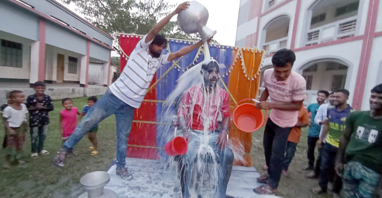 ৩ মণ দুধ দিয়ে গোসল করে ৩০০ জনকে বিরিয়ানি খাওয়ালেন যুবদল নেতা