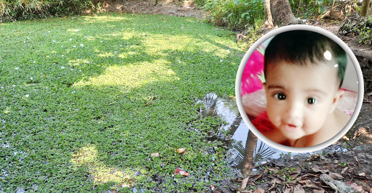 বাড়ির পাশে পুকুরে ডুবে প্রাণ গেলো শিশুর