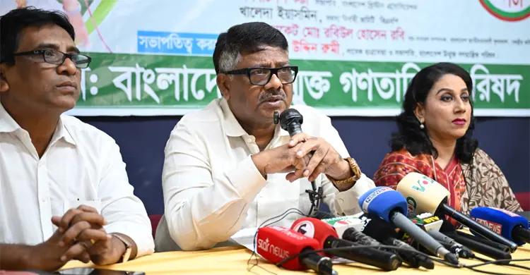 সভায় প্রধান অতিথির বক্তব্য রাখছেন রুহুল কুদ্দুস তালুকদার দুলু/ ছবি: জাগো নিউজ