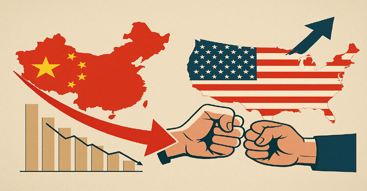 যুক্তরাষ্ট্রের সঙ্গে বাণিজ্য উত্তেজনায় চীনের অর্থনৈতিক প্রবৃদ্ধিতে ধীরগতি