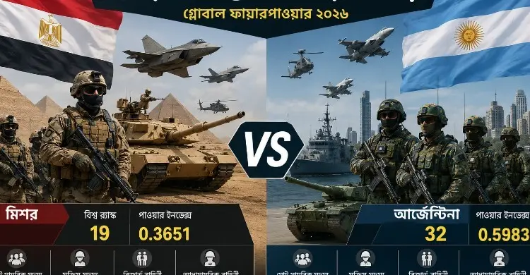 মিশর বনাম আর্জেন্টিনা: সামরিক সক্ষমতায় কার দাপট বেশি
