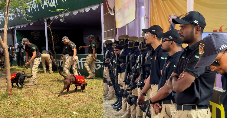 জাতীয় ঈদগাহের নিরাপত্তায় সোয়াট ও ডগ স্কোয়াড