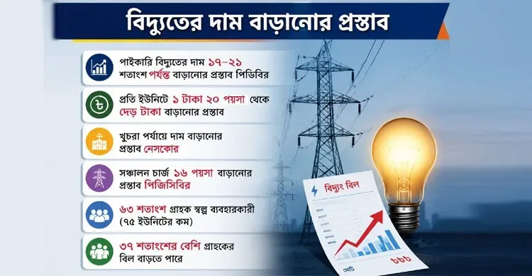 বিদ্যুতের দাম বাড়াতে চায় সরকার, কত টাকা বাড়বে?