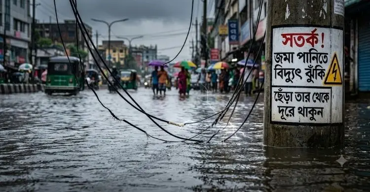 বর্ষায় জলাবদ্ধ রাস্তায় হাঁটছেন, বিদ্যুৎস্পৃষ্ট এড়াতে যা করবেন