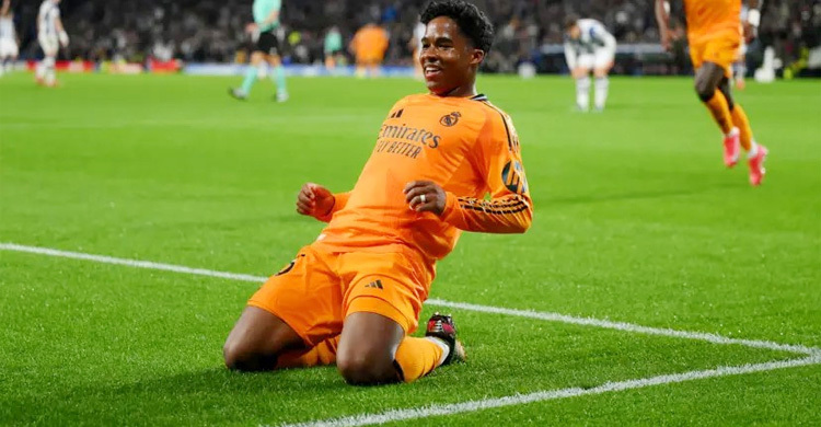 ব্রাজিলিয়ান বিস্ময় এন্ড্রিকের গোলে ফাইনালে এক পা রিয়ালের