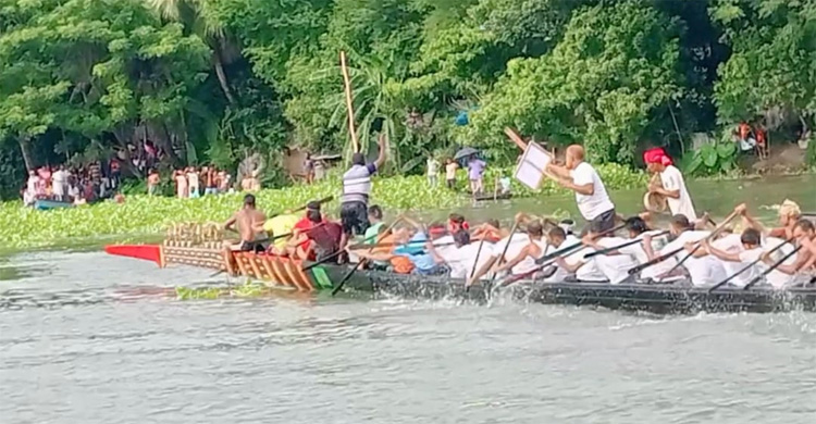 ঝালডাঙ্গার বিলে ঐতিহ্যবাহী নৌকাবাইচ