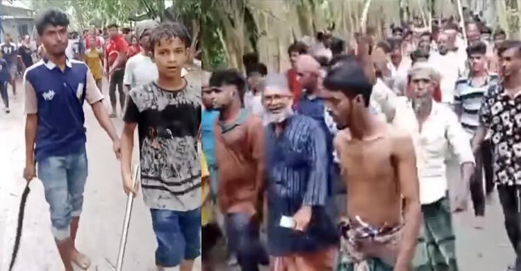 ফরিদপুরে ঢাকঢোল বাজিয়ে গ্রামে হামলার মহড়া
