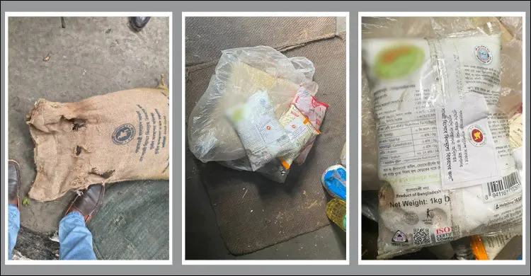 কুড়িগ্রামে ইঁদুরে কাটা-মেয়াদোত্তীর্ণ ত্রাণ বিতরণের অ‌ভিযোগ
