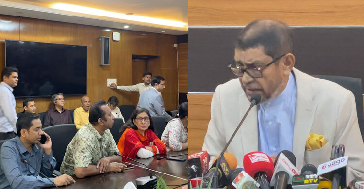 বিদ্যুৎ সাশ্রয়ে স্বাস্থ্যমন্ত্রীর নির্দেশনায় সংবাদ সম্মেলনে বন্ধ করা হলো অতিরিক্ত লাইট