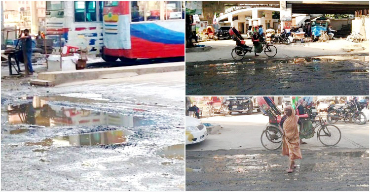 বিএফডিসির গেটের সামনে বেহাল দশা, ভোগান্তিতে শিল্পী-কুশলীরা